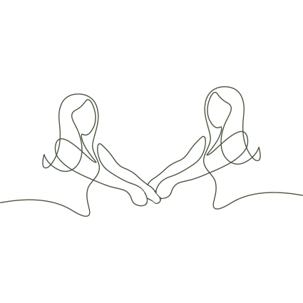 Holding hands Line Art