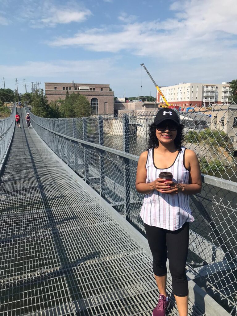 Woman on a Bridge